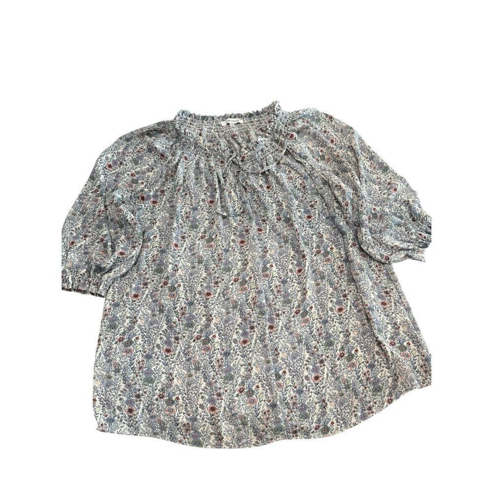 Rose & Olive Peasant Floral Top Size 1X